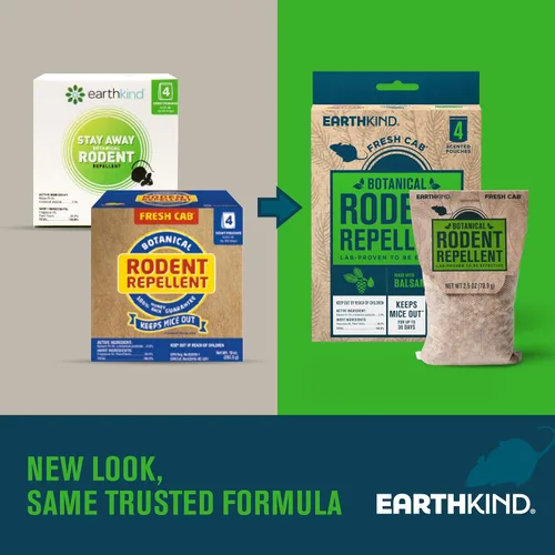 Miniatura 2 de EarthKind Fresh Cab - Repelente de roedores y cápsula de bolsa – Repelente botánico de roedores y ratones – Hecho con fibras vegetales y aceites