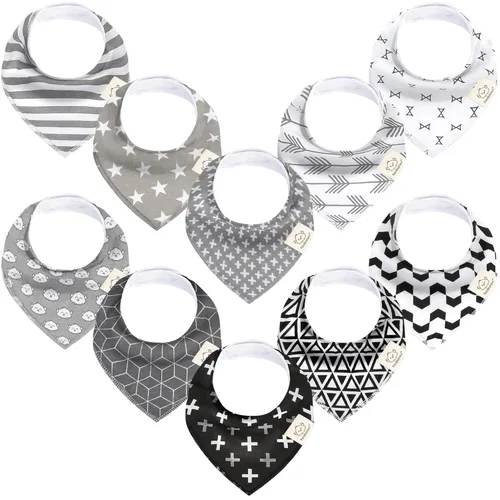 Miniatura 31 de KeaBabies - Juego de 8 baberos tipo bandana para bebés, niñas y niños - Baberos de algodón orgánico para babeo y dentición para recién nacidos