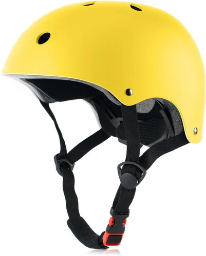 Miniatura 12 de Casco de monopatín para bicicleta, ligero, ajustable, multideporte, para ciclismo, patinaje, scooter, de 3 tallas para adultos, jóvenes y niños