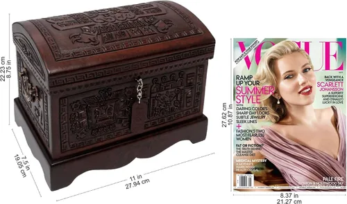 Miniatura 13 de NOVICA Caja de joyería de madera y cuero labrado Mohena con temática colonial, legado colonial