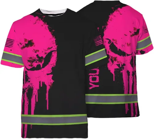 Miniatura 46 de Maddly Colección de ropa de trabajo de alta visibilidad con bandera de EE. UU. personalizada con nombre para trabajadores, corredores, camioneros