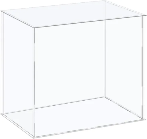 Miniatura 20 de MECCANIXITY Vitrina de acrílico Caja de plástico Caja de almacenamiento de cubo transparente Ensamble escaparate de 14.1 x 12.2 x 10.2 pulgadas