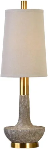 Miniatura 4 de Uttermost Volongo - Lámpara de mesa marfil con textura de piedra
