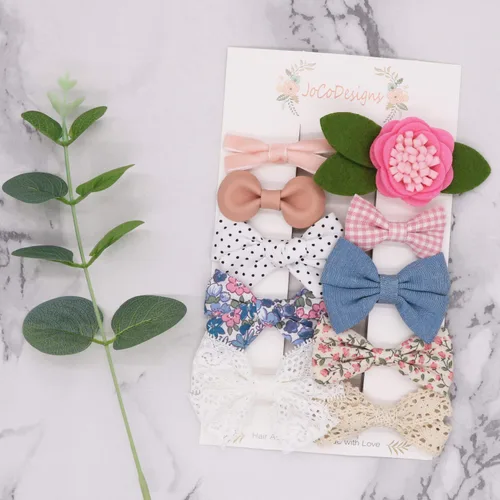 Miniatura 7 de Pinzas para el pelo para bebé, paquete de 10 pasadores totalmente forrados, accesorios para el cabello para niñas pequeñas, niños pequeños