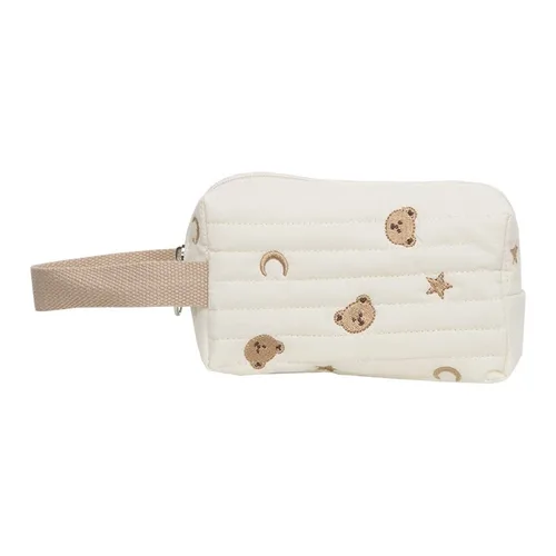 Bolsa de maquillaje Kawaii Bear Coquette, bolsa para cosméticos y cosméticos, bolsa organizadora de viaje, bonita bolsa acolchada para artículos de