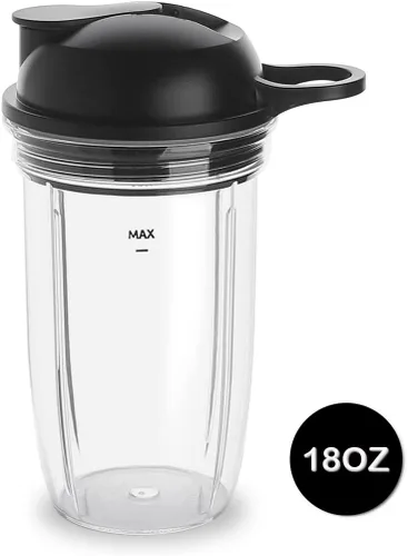 Miniatura 2 de Vaso de piezas de repuesto con tapa para llevar, compatible con NutriBullet Blender Combo NutriBullet Pro 1000 y NutriBullet Select 2.0 (18 onzas)