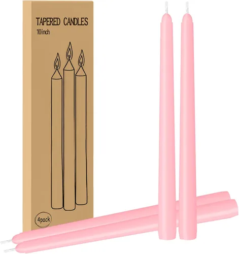 Miniatura 17 de Paquete de 30 velas cónicas blancas - 10 pulgadas sin goteo, sin humo y sin perfume Larga duración 8 horas Velas altas vertidas a mano Velas