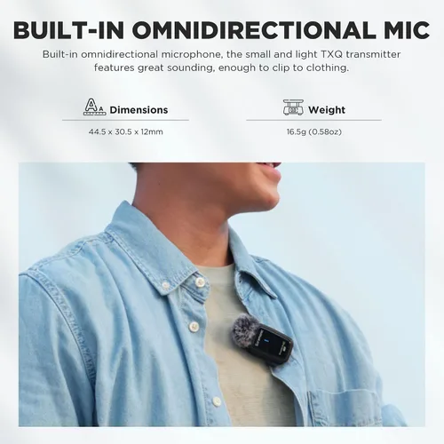 Miniatura 3 de Saramonic Blink500 Prox - Micrófono inalámbrico Lavalier para iPhone, rango de 164 pies, micrófono inalámbrico para iPhone
