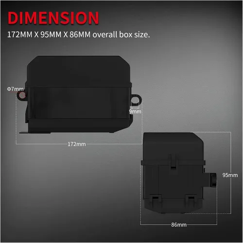 Miniatura 6 de NANZU Caja de relé de 12 V, 6 ranuras, bloque de relé de 6 vías, caja de fusibles ATC/ATO, bloque de fusibles con relé, kit impermeable universal