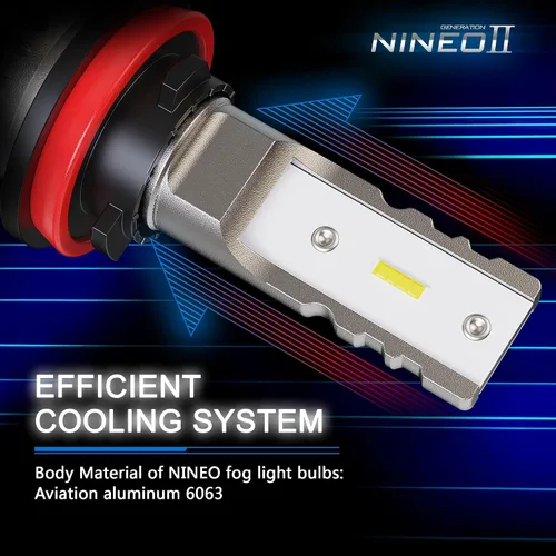 Miniatura 3 de NINEO Bombilla LED antiniebla H11 H16 H8, 300% más brillante, 5530 chips 6500K xenón blanco impermeable, paquete de 2