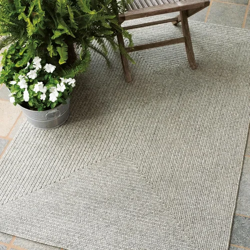 Miniatura 120 de Alfombra ovalada trenzada gris humo de 20 x 30 pulgadas, lavable para interiores y exteriores, decoración campestre para cocinas y entradas