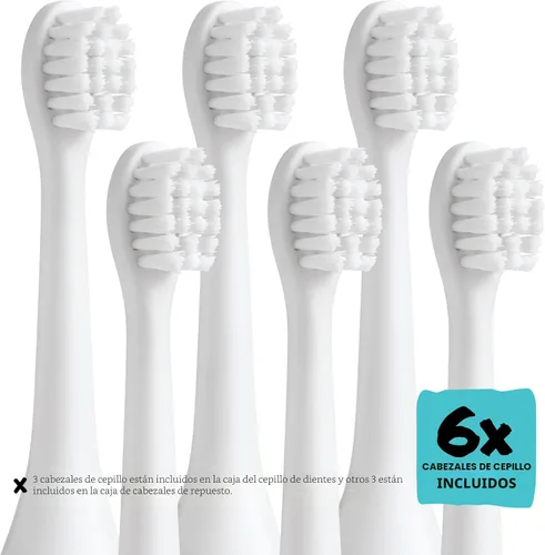 Miniatura 4 de Made by Dentists Cepillo de dientes eléctrico para niños, cepillo de dientes vibratorio recargable con temporizador, incluye 6 cabezales