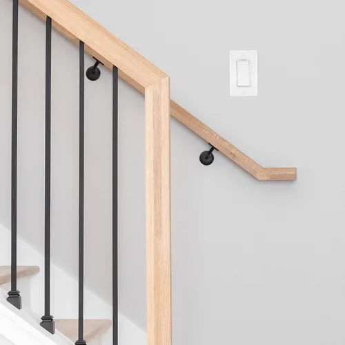 Miniatura 4 de Maxxima Interruptor decorativo de pared de 3 vías/un solo polo, 15 A de encendido/apagado suave al tacto, blanco, reemplazo de interruptor de pared