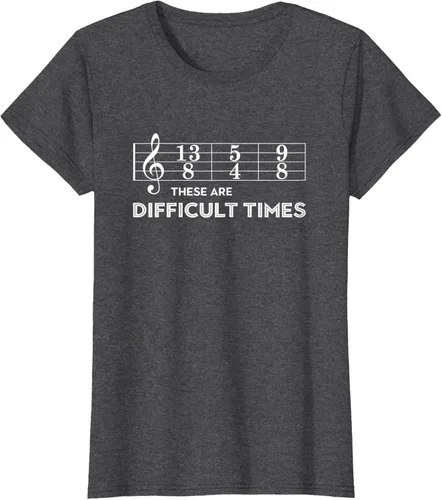 Miniatura 4 de Musician - Camiseta con texto en inglés "These are Difficult Times", talla S
