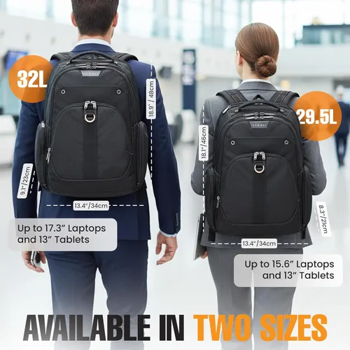 Miniatura 6 de Mochila EVERKI Atlas para Laptop de Negocios - Mochila para Mujeres o Hombres para el Trabajo, Negro