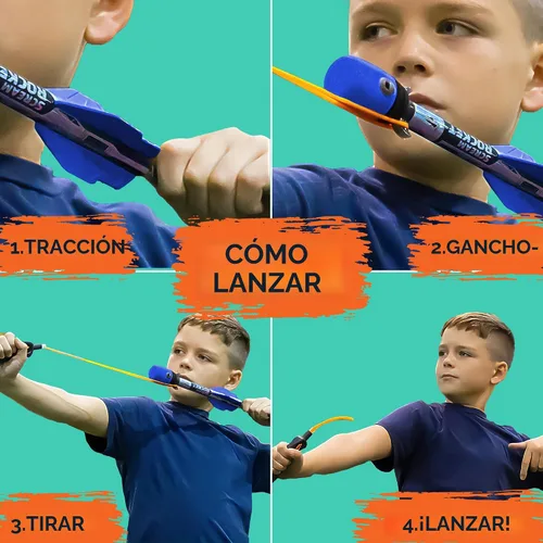 Miniatura 5 de Lanzador de cohetes de juguete para niños: los mejores juguetes al aire libre lanzacohetes y juegos de cohetes de espuma para niños y niñas de todas