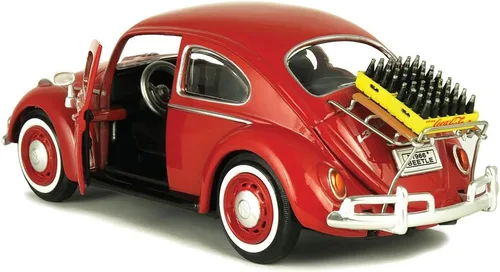 Miniatura 2 de Coca-Cola 1/24 1967 Volkswagen Beetle con estante trasero Decklid y 2 cajas de botellas