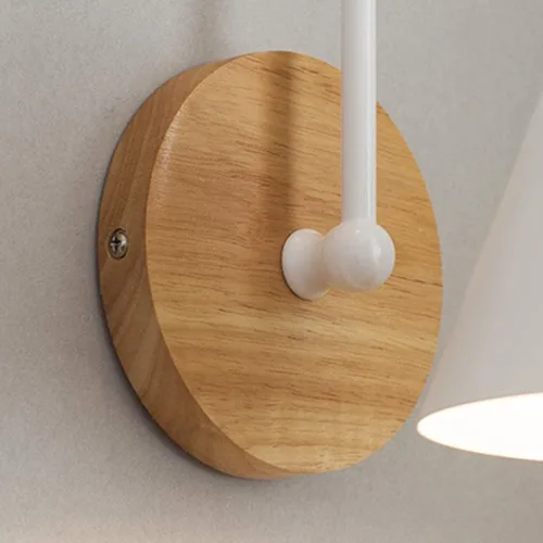 Miniatura 4 de ZUMAHA Aplique de pared nórdico lámpara de pared tricolor luz hogar luces de pared hierro madera múltiples espacio universal simple moderno sala