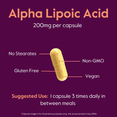 Miniatura 5 de BESTVITE Ácido alfa lipoico 200 mg (por cápsula) (240 cápsulas vegetarianas) - Sin estearatos - Vegano - Sin gluten - Sin OMG