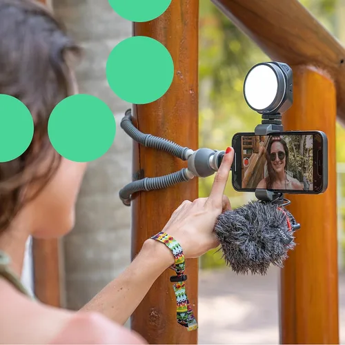 Miniatura 6 de Joby Beamo Reel - Luz LED para creador de contenido para cámaras compactas sin espejo o teléfonos inteligentes, luz de vlogging para creadores