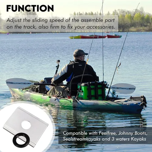 Miniatura 3 de 9003 Aluminum Kayak Track Adapter with O-Ring Included Compatible for Feelfree, Johnny Boats, Sealstream Kayaks and 3 Water Kayaks