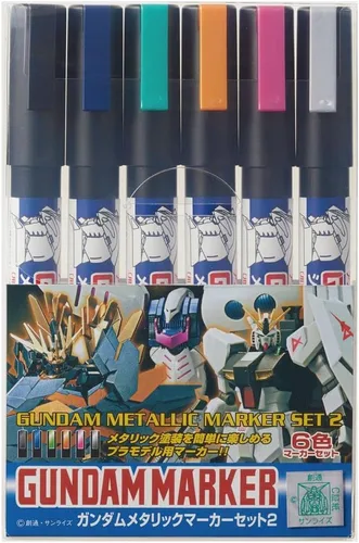 Miniatura 8 de GSI Creos - Juego de marcadores GMS127 Gundam MSV (juego de 6 marcadores), Mr. Hobby