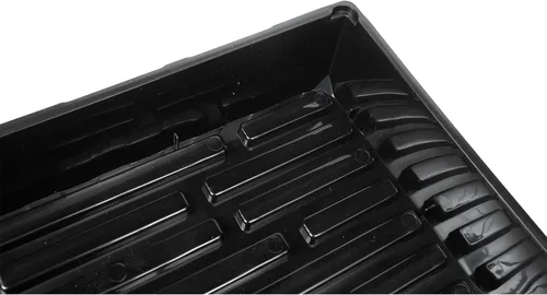 Miniatura 3 de SUNPACK Bandeja de inicio de semillas de plástico de 10 x 20 pulgadas, color negro, 2.5 pulgadas, sin agujeros de drenaje, ideal para invernaderos