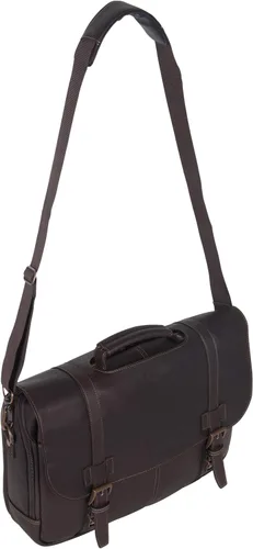 Miniatura 3 de Kenneth Cole REACTION Show Business - Bolsa de mensajero de cuero colombiano para portátil de negocios de 16 pulgadas