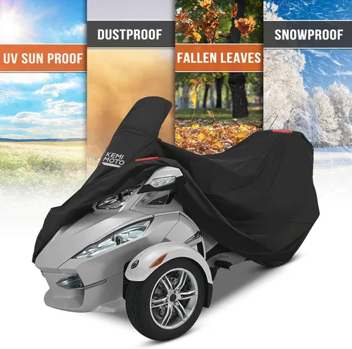 Miniatura 5 de KEMIMOTO Funda Completa Compatible con Can-Am Spyder RT/RT Limited 2010-2019 Funda con Tiras Reflectantes A Prueba de Polvo, Resistente al Agua