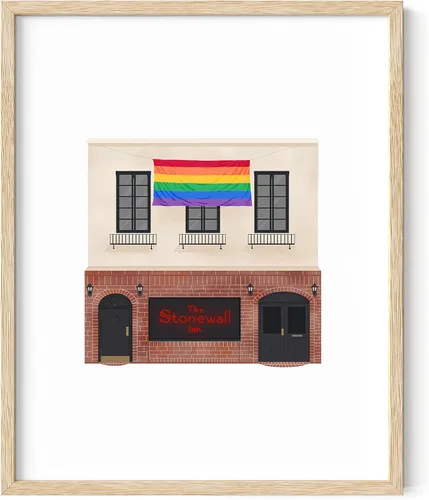 HAUS AND HUES Orgullo artístico - Decoración de pared LGBTQ, letrero del mes del orgullo, póster gay de arco iris, impresión artística LGBT (sin