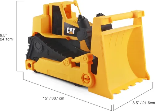 Miniatura 4 de CAT Juguetes de construcción, Juguete de construcción Bulldozer de 15", Edades 2+, Plástico resistente, No requiere baterías, Serie Tough Rigs
