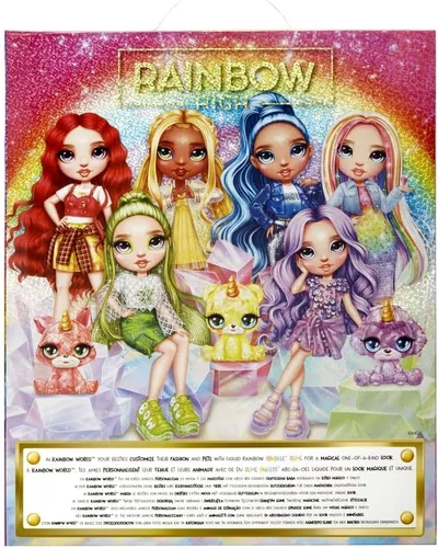 Miniatura 6 de RAINBOW HIGH Muñeca de moda con kit de slime y mascota - Amaya (arcoíris) - Muñeca centelleante de 11.0 in con ciervos con purpurina para bricolaje