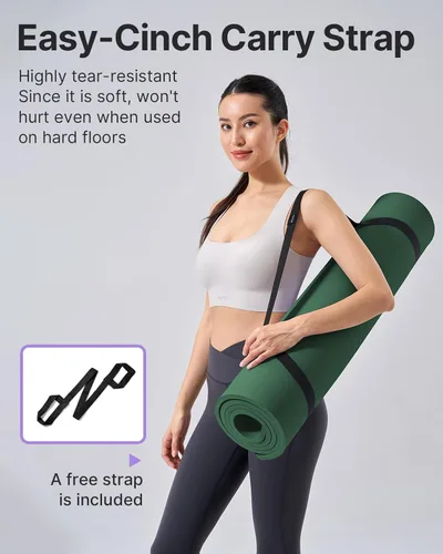 Miniatura 6 de YOTTOY Tapete de Yoga, Tapete de Yoga Extra Grueso (1/2 pulgada), Tapete Profesional de TPE para Ejercicio, Tapete de Entrenamiento Antideslizante