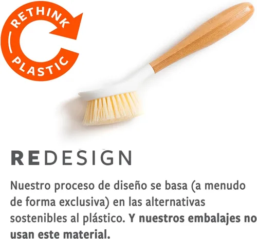 Miniatura 8 de Full Circle Tenacious C Cepillo y raspador de platos de bambú de hierro fundido – Cepillo duradero para cocina, ollas, sartenes y hierro fundido
