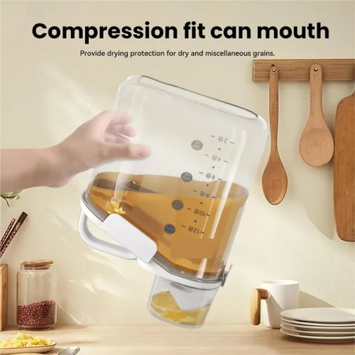 Miniatura 5 de Dispensador de cereales Dispensador de cereales Dispensador de cereales para alimentos secos, recipiente hermético para almacenamiento de cocina