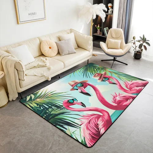 Miniatura 25 de Erosebridal Cowboys - Alfombra antideslizante de 3 x 5 pies, alfombra de caballos occidentales, tapete decorativo para interiores, montañas