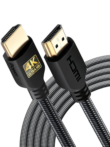 Miniatura 12 de PowerBear - Cable HDMI 4K 10 pies, nailon trenzado y conectores dorados Pack de 1 6 patas Negro