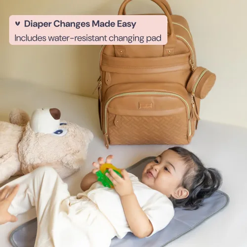 Miniatura 71 de BabbleRoo - Mochila para pañales - Bolso de viaje con artículos esenciales para bebés - Mochila multifunción resistente al agua, bolso de viaje