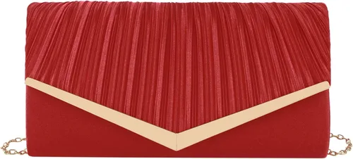 Miniatura 4 de Queena Bolso de mano de noche brillante con purpurina para mujer, bolso de mano con cadena para boda, fiesta, graduación, regalo para mamá, esposa