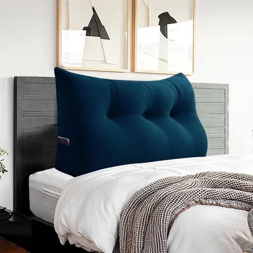 Miniatura 9 de Almohada de cabecero triangular - Almohada grande para cama de 3 en 1 como almohada de lectura en cuña, almohada grande para sofá o cama de día