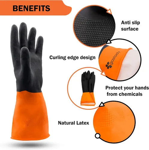 Miniatura 9 de Gastody™ - Guantes resistentes a químicos, reutilizables, guantes de trabajo de seguridad resistentes, resistentes al ácido, aceite, álcali
