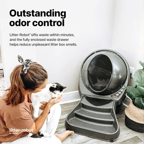Miniatura 5 de Litter-Robot 3 rampa por Whisker, color gris, rampa para gatos para bandeja de arena, ajuste personalizado para Litter-Robot 3, reduce