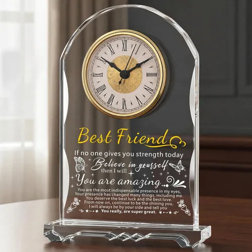 Miniatura 13 de Reloj de Cristal Significativo para Jubilación, Regalos para Mujeres y Hombres, Mejor Jefe de Todos, Feliz Reloj de Jubilación Placa de Regalo