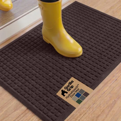 Miniatura 11 de GORILLA GRIP® HydroABSORB - Tapete ultra absorbente para puerta delantera y entrada exterior, atrapa la suciedad y la humedad, tapete de bienvenida