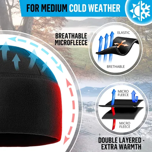 Miniatura 4 de M-Tac Gorra de reloj de forro polar - Gorro táctico militar del ejército gorro de invierno