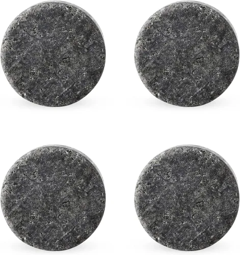 Miniatura 4 de True Glacier Rocks - Enfriadores de bebidas de granito negro, juego de 4 rocas de cóctel de hielo, rocas de hielo para whisky, utensilios de bar