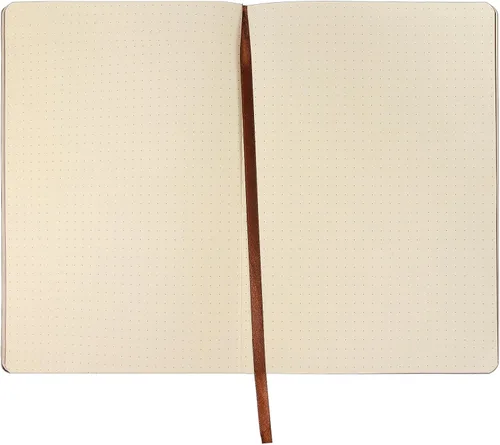 Miniatura 2 de Fetinar Cuaderno de Diario de Cuero Punteado de 300 Páginas, Cuaderno de Diario de Cuero de Tapa Blanda Punteado para Mujeres y Hombres, Cuaderno