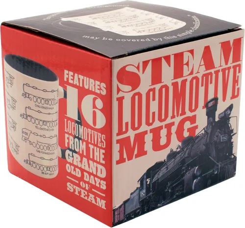 Miniatura 7 de The Unemployed Philosophers Guild Taza de café de locomotora de vapor, perfecta para los amantes de los trenes, viene en una divertida caja