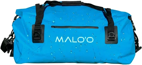 Miniatura 10 de Malo’o Bolsa de lona impermeable seca, Bolsa de equipo resistente de cubierta enrollable impermeable con correas para el hombro y bucles Molle, Negro