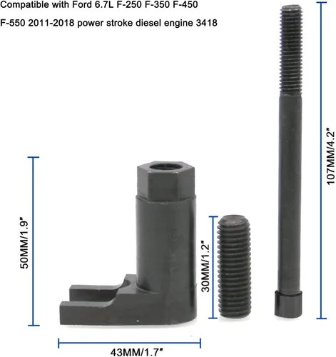 Miniatura 6 de Sporacingrts Herramienta de extracción de inyector 3418 compatible con Ford 6.7L F-250 F-350 F-450 F-550 2011-2018 Powerstroke Diesel